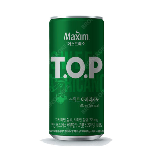 맥심 TOP 티오피 스위트아메리카노 200ml X 30캔
